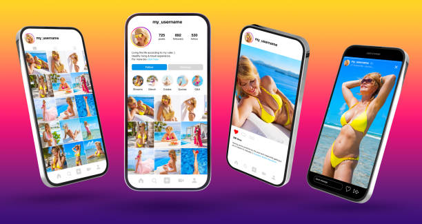 Sample social media user profile on mobile phones